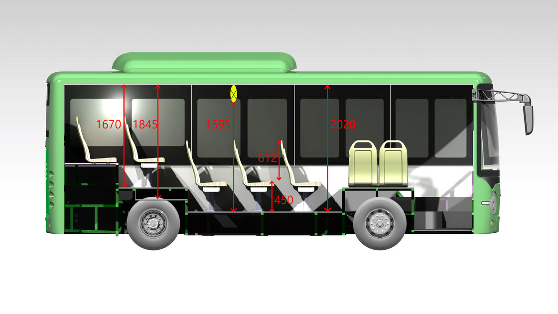 Akumulator 122,2 Kwh Elektryczne minibusy do ekologicznego transportu 6,6 m