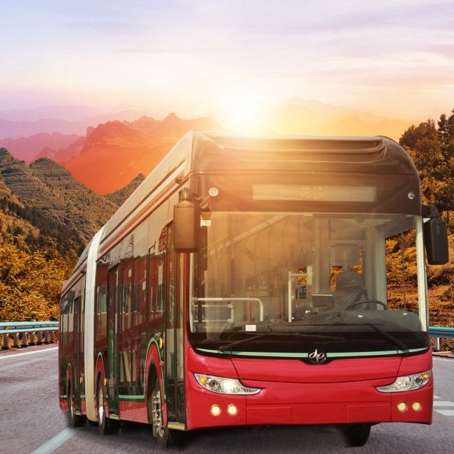 Autobus 18m zev 50 miejsc Electric BRT Bus ZEV Bus City Bus Serve for urban transport.