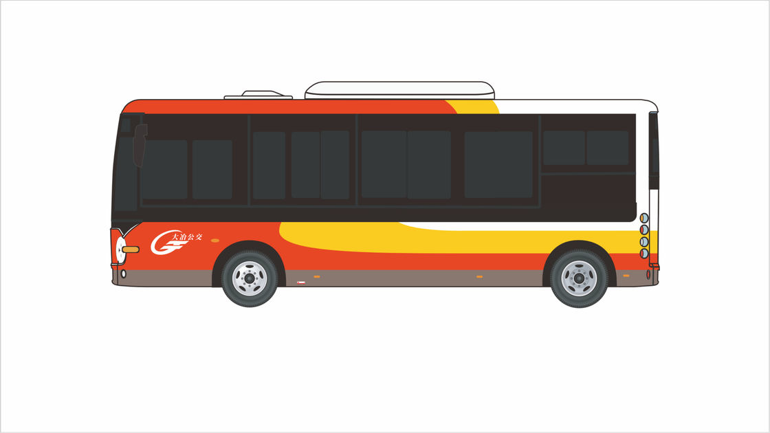 Rozwiązanie dla miejskiego transportu publicznego 10.5m elektryczny autobus miejski z 30 miejscami i 268kwh baterii
