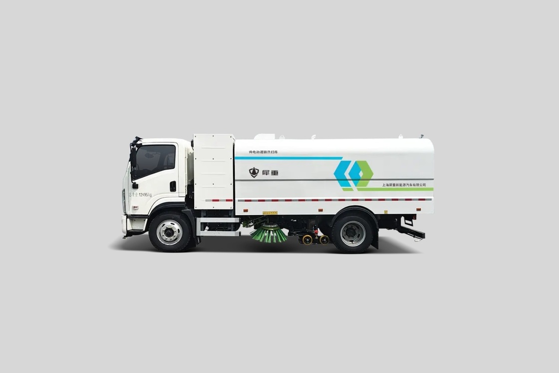 Pojazdy sanitarne 12 T Elektryczna zamiatarka do zamiatania dróg.