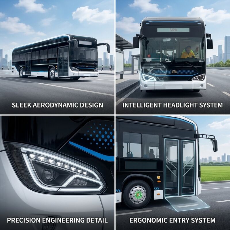 12-metrowy autobus miejski z niską podłogą z akumulatorem LFP o dużej pojemności, 300 km zasięgu.