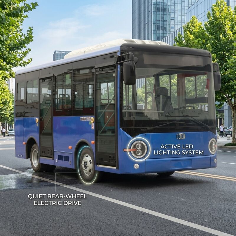 5.9M 14 miejsc Battery Electric City Bus czysty pojazd elektryczny dla autobusu transportu publicznego do centrum miasta.
