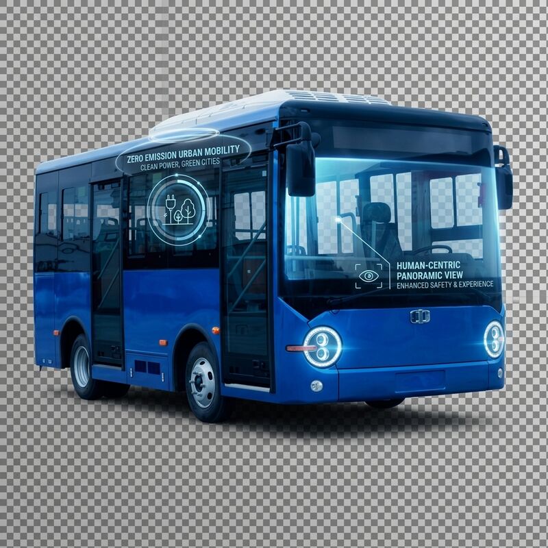 6.6m Długość 16-osobowy czysto elektryczny autobus z zasięgiem 180 km dla miejskiego transportu publicznego