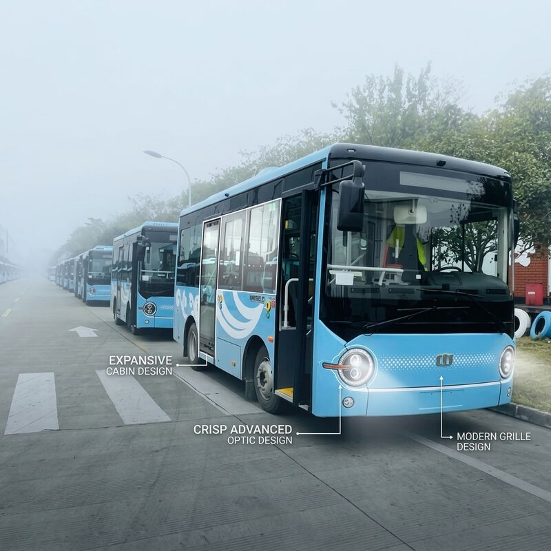 6,6-metrowy elektryczny minibus zasilany bateryjnie, 19 miejsc, 95,25 kWh, daleki zasięg, przyjazny dla środowiska transport.