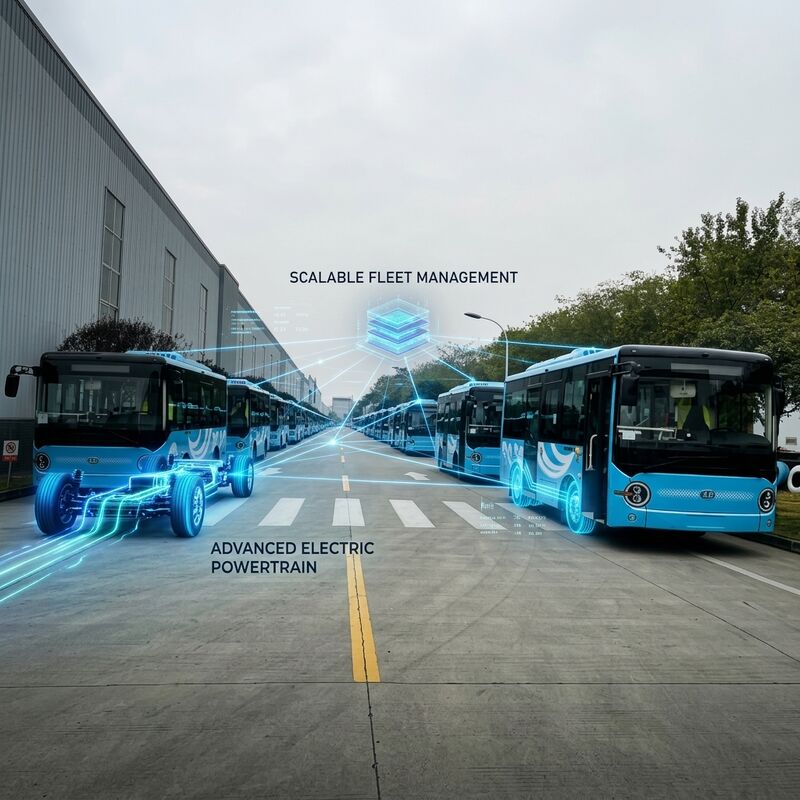 6,6-metrowy elektryczny minibus zasilany bateryjnie, 19 miejsc, 95,25 kWh, daleki zasięg, przyjazny dla środowiska transport.