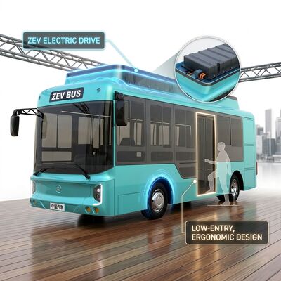 6.6m Elektryczny Mini Bus EV Bus z automatyczną skrzynią biegów i pojemnością 23 miejsc